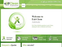 Tablet Screenshot of exitcleanadelaide.com.au